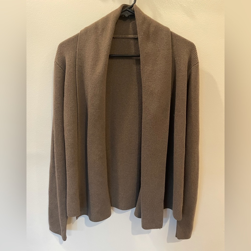 Wool & Cashmere Brown Knitted Cardigan